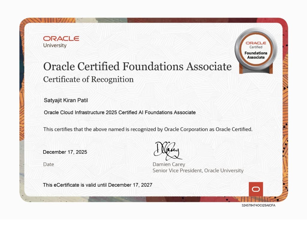 Oracle Certified Foundations Associate